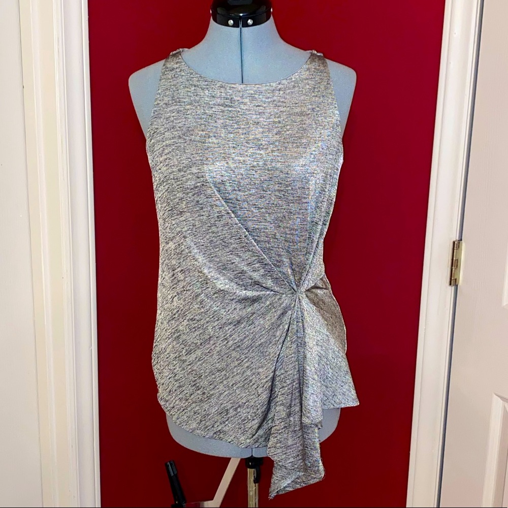 🌹 White House Black Market silver blouse size 2 🌹